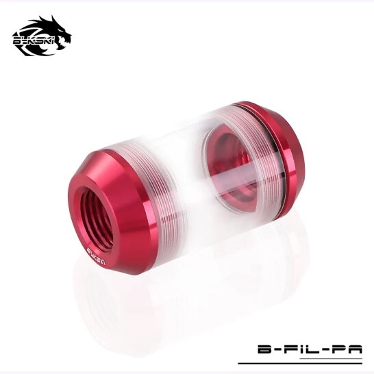 

BYKSKI G1/4 Acrylic Filter Water Cooling System Connector Dual Spiral Pattern Filters Computer Accessories Fitting B-FIL-PA