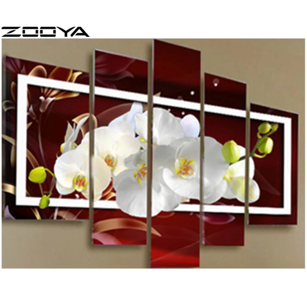 

ZOOYA 3D Diamond Embroidery DIY Multi-Diamond Painting Rhinestones Embroidery Diamond Cross Stitch Mosaic Pictures Flower AT1722