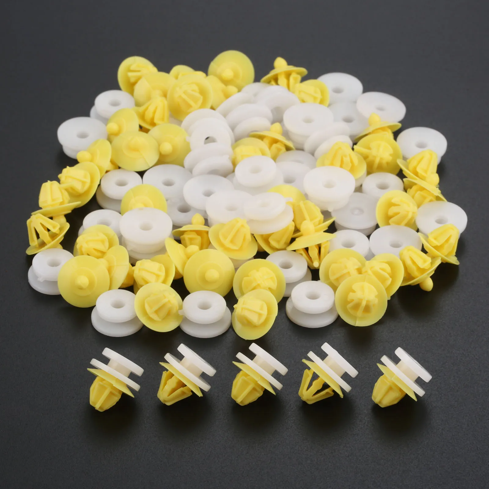 

50Pcs Car Interior Door Card Panel Plastic Rivets Clips 8mm Hole Auto Fasteners For Renault 7703077250 Clio Megane Scenic Twingo