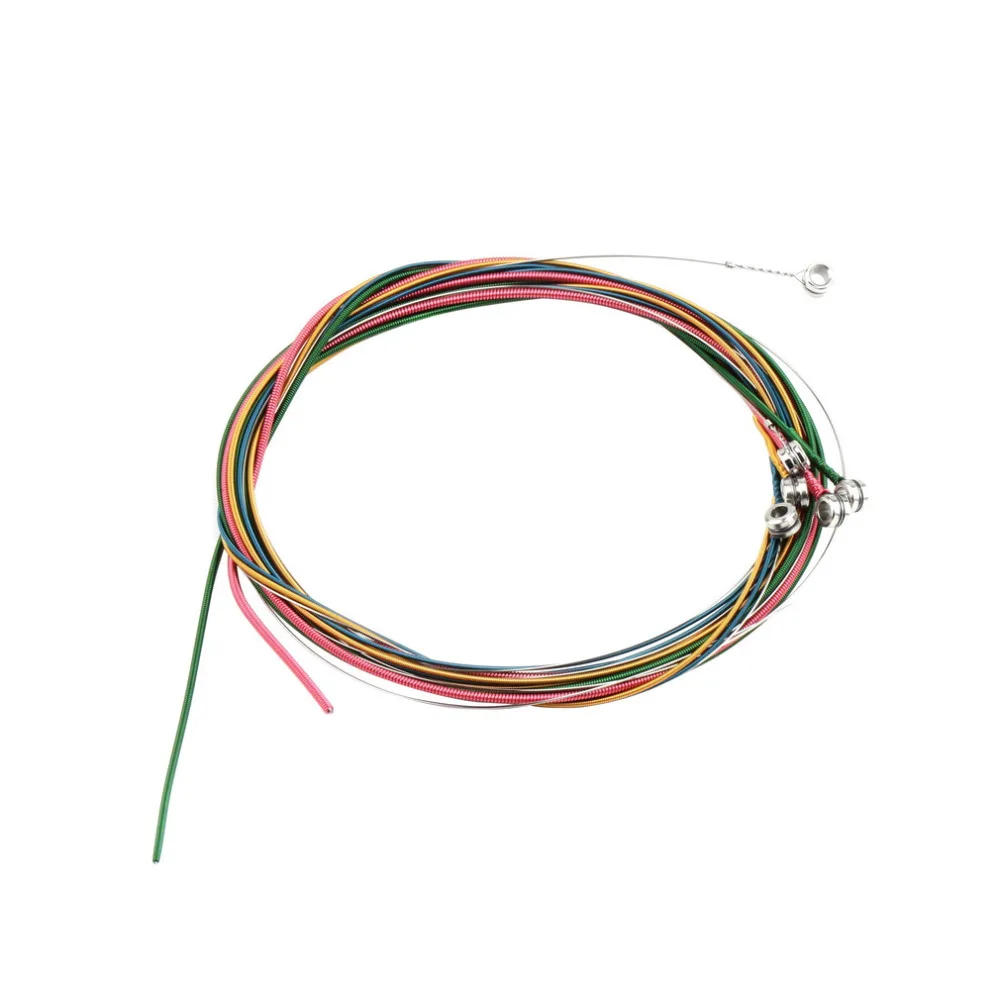 

6pcs Multi Color 1-6 E B G D A E Rainbow Colorful Strings Set for Acoustic Guitar Hot Selling!!