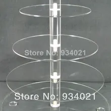 5 уровня круглый акриловый стоит свадебный торт, партия Cup Cake держатели Свадебные украшения