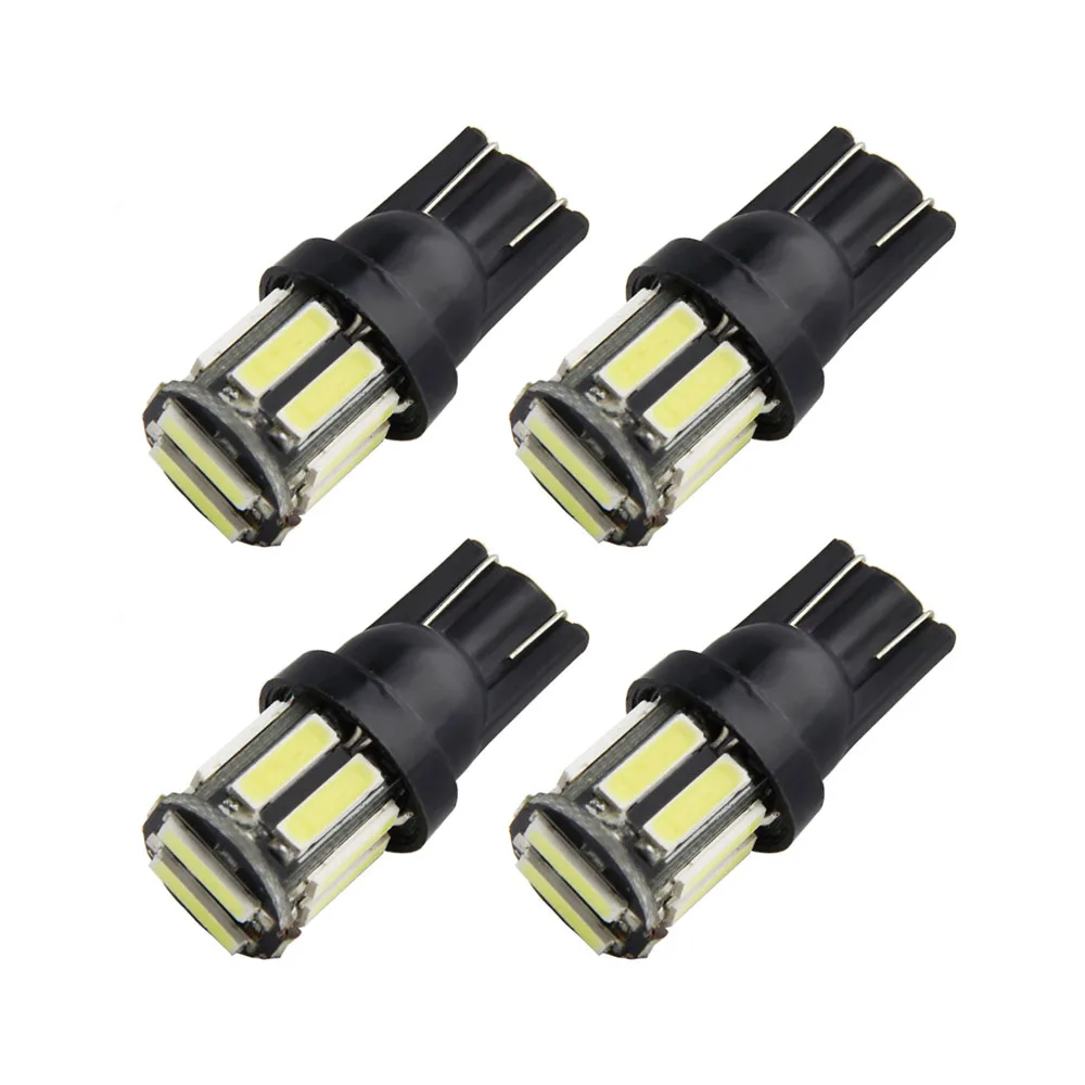 4 шт. T10 LED 10 7020 SMD W5W 194 168 2825 сменный свет номерного знака белые лампы для сигнальной