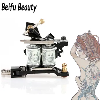 

Tattoo Machine 3PCS /LOT Shader Line 10 Warp Coil Green Tattoo Gun For Beginner Equipment Supply Profession Free Shipping beifu