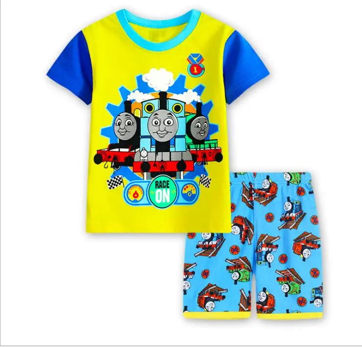 Г. летняя детская одежда для сна Короткие Популярные пижамы с героями мультфильмов Пижама для мальчиков хлопок, комплект одежды, детская одежда - Цвет: color at picture