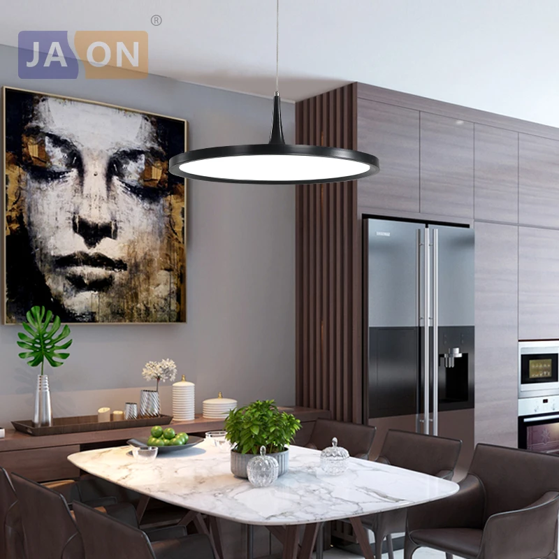 

LED Postmodern Iron Acryl Round Black White LED Lamp LED Light.Pendant Lights.Pendant Lamp.Pendant light For Dinning Room Foyer
