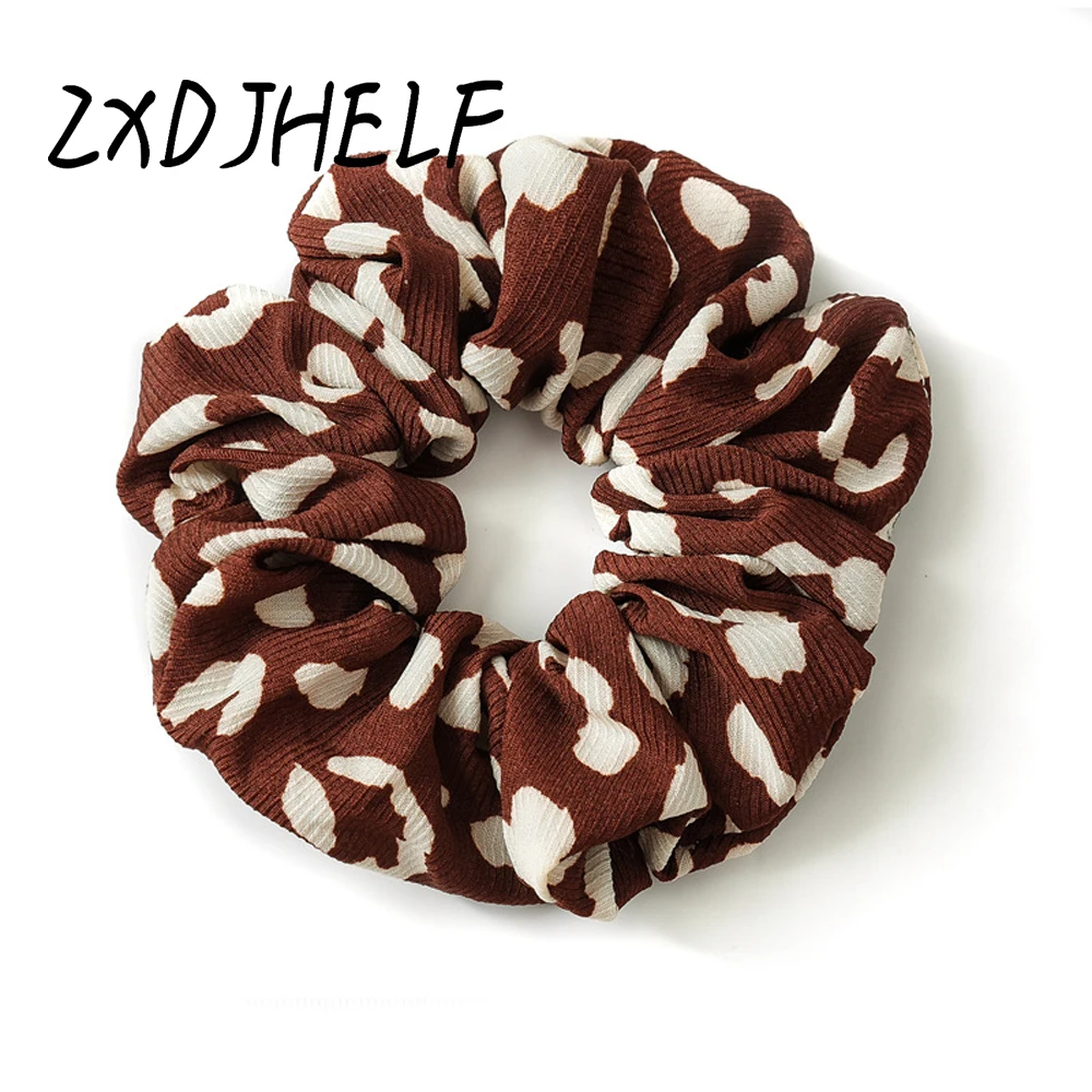 

ZXDJHELF Leopard Women Hair Accesorios Ladies Scrunchies Ponytail Female Girl Sports Dance Charming Holder Hair Rope Tie F507