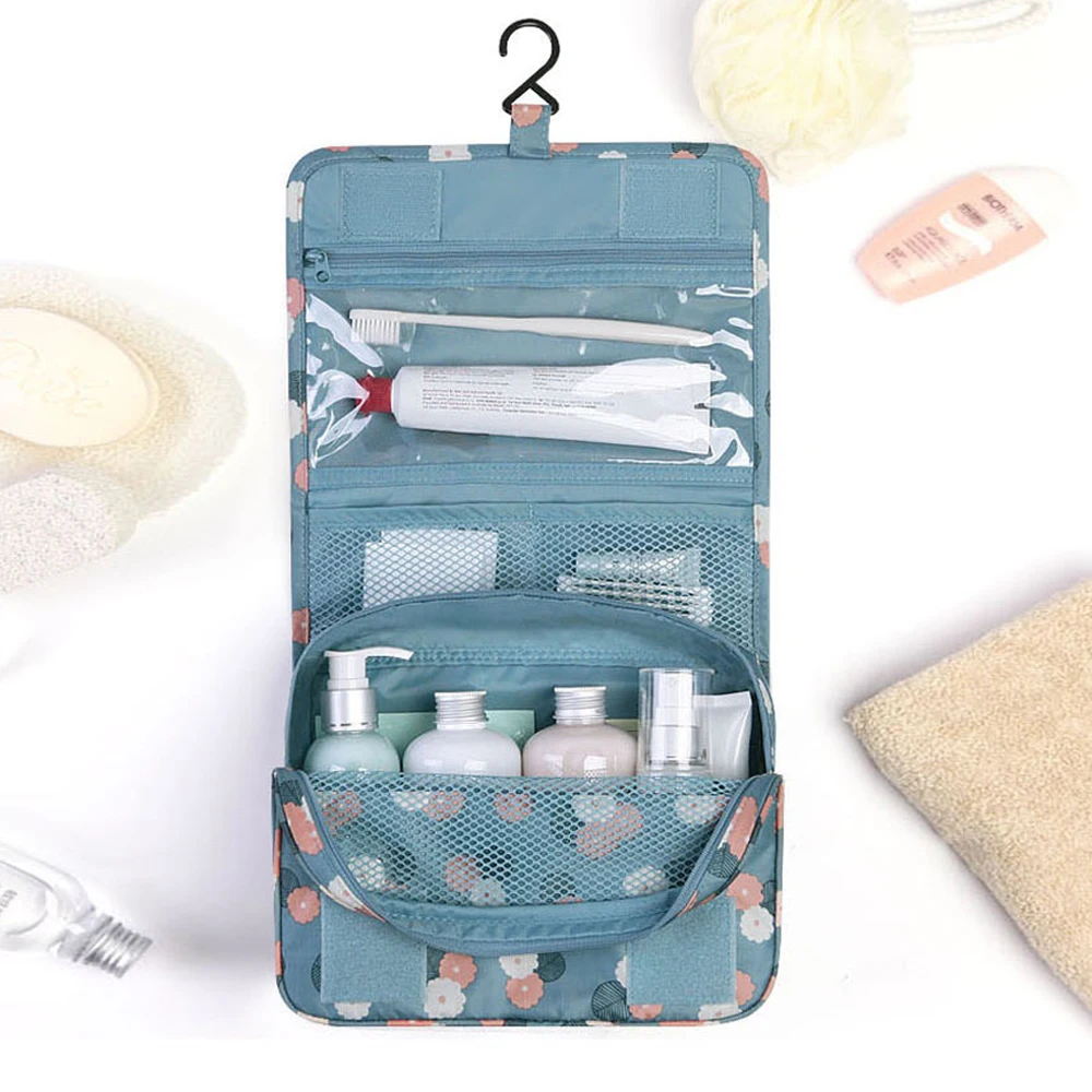 

High Quality Travel Set Waterproof Portable Toiletry Bag Women Cosmetic Organizer Pouch Hanging Wash Bags Makeup Storage Bag