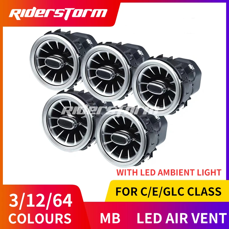 Для w205 w213 X253 C class C200 C180 E E43 E450 GLC x253 турбина вентиляционные отверстия для воздуха