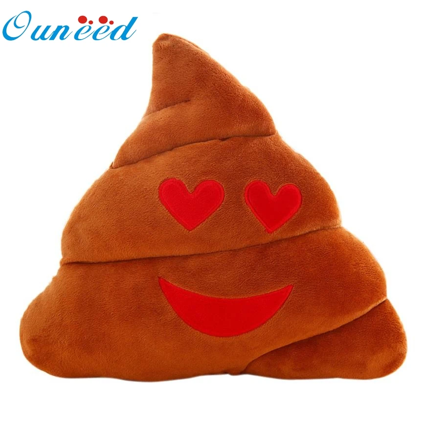 Amusing Emoji Emoticon Cushion Heart Eyes Poo Shape Pillow Doll Toy