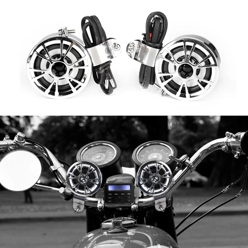 

Waterproof Motorcycle Handlebar Audio Sound System MP3 FM Radio Stereo Speakers For Harley Kawasaki Yamaha Suzuki ATV Bike