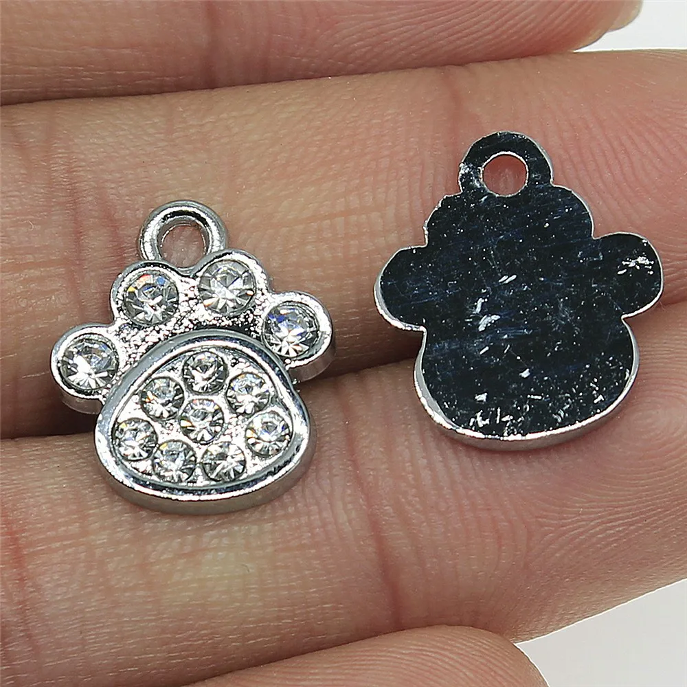 Jewelry Making Diy Handmade Craft Charms 5pcs Rhinestone Chrome Color 
