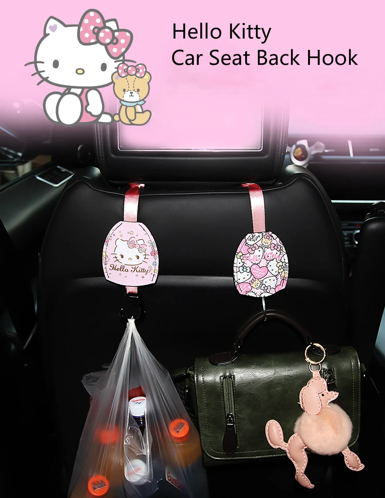 1 шт. крючок для автомобильного сиденья из мультфильма Kitty Cat Seat Back Hook Многофункциональный скрытый Pothook Kawaii автомобильный Органайзер автомобильные аксессуары