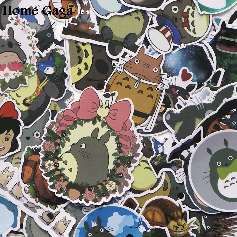 

Homegaga 50pcs Tonari no Totoro Pvc Waterproof Cartoon For scrapbooking album Luggage Skateboard Phone Wall Guitar Sticker D1386