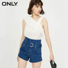 Только летние женские джинсовые шорты со шнуровкой и высокой посадкой | 118343512