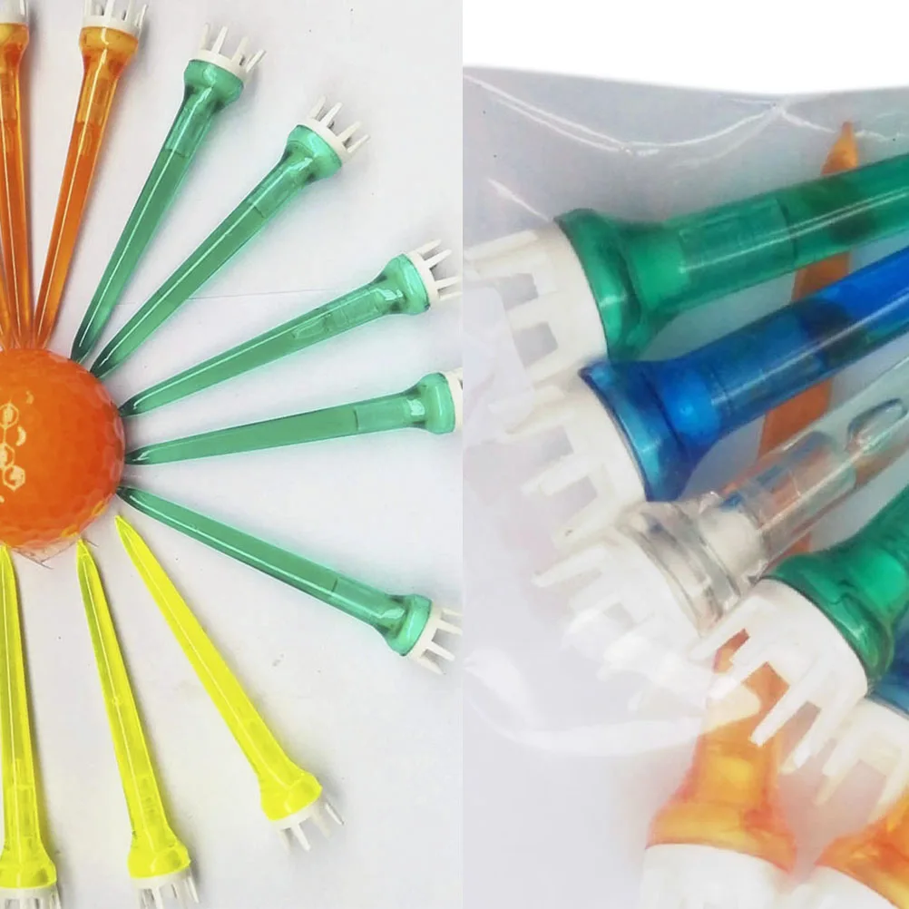 50pcs/lot Mixed Color Plastic 78mm Crown Shape Claw Cushion Top Golf Tees Ball Nail Golf Practice Supplies Drop Shipping