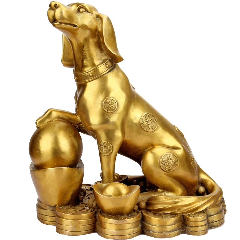 HC select Style copper Lucky twelve Zodiac Lucky copper dog Household