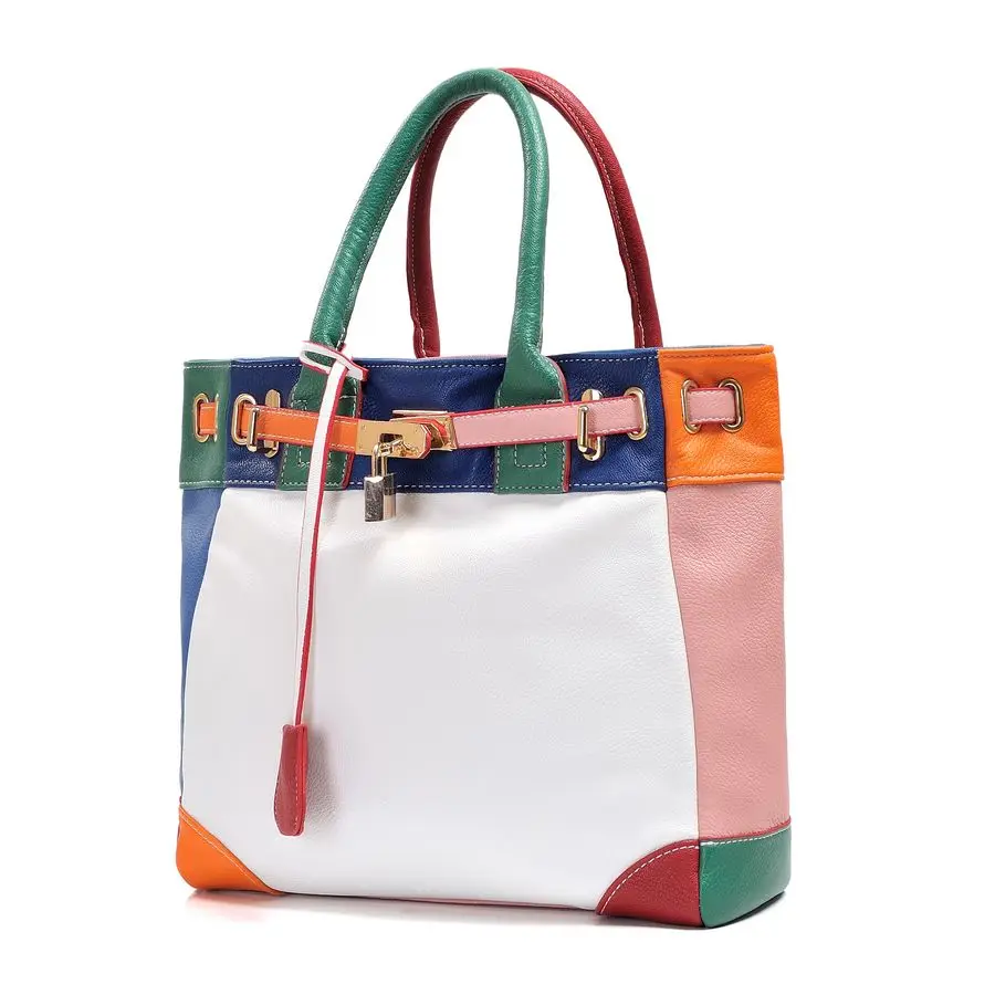 

PU Leather Handbags Women Bag 2018 New Fashion ladies' Shoulder Bag Female Messenger Bag Big Crossbody bag ~ Hit colors ~06