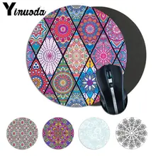 Yinuoda Mandala Padrão Laptop Computador de mesa redonda almofadas Mousepad aniem Jogo do Rato de Borracha Natural pad Mesa Mat Mat Teclado(China)