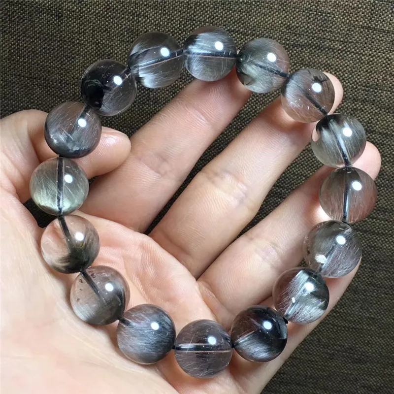 Natural Silver Rutilated Quartz Crystal Bracelet (6)