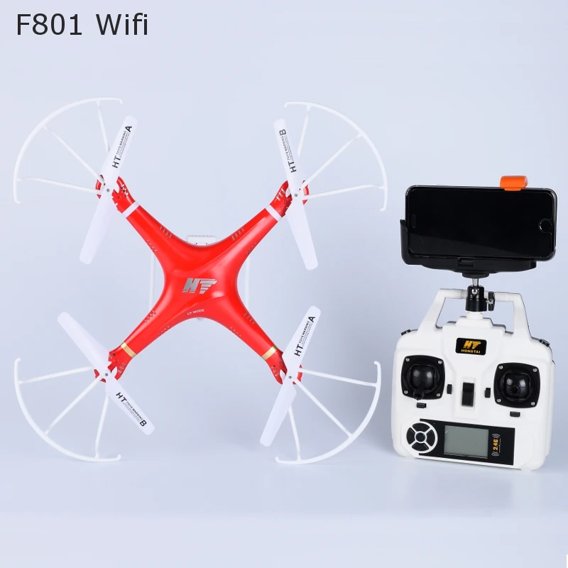 

HT F801C RC Drone with WiFi Real-time Transmission Remote control quadcopter Helicopter 2.4G 6Axis Drone With Camera Remote Toy