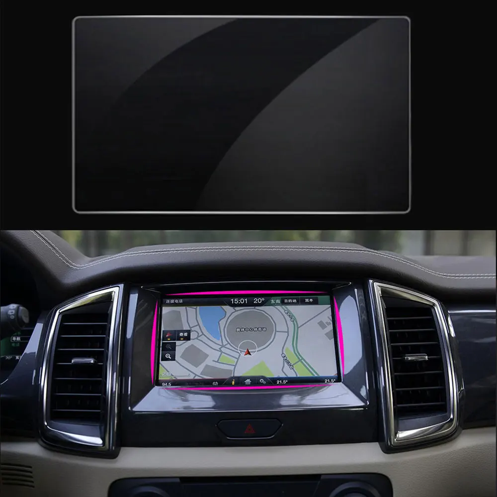 Zlord gps сенсорный экран протектор автомобильный экран занавес Защитная пленка-стикер Подходит для Ford New Everest аксессуары