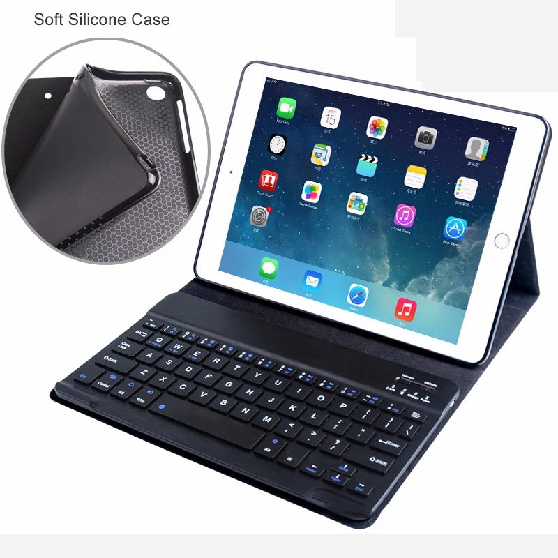 Портативный беспроводной Bluetooth клавиатура чехол для нового iPad 9 7 дюймов 2018 2017