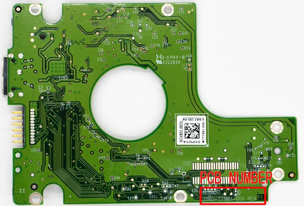 Hdd Pcb Western Digital2060771961000 Rev p1 2060 771961 00077196 1-f00 771961-000 Wd5000kmvw Wd10jmvw Wd20nmvw - Imagem 2