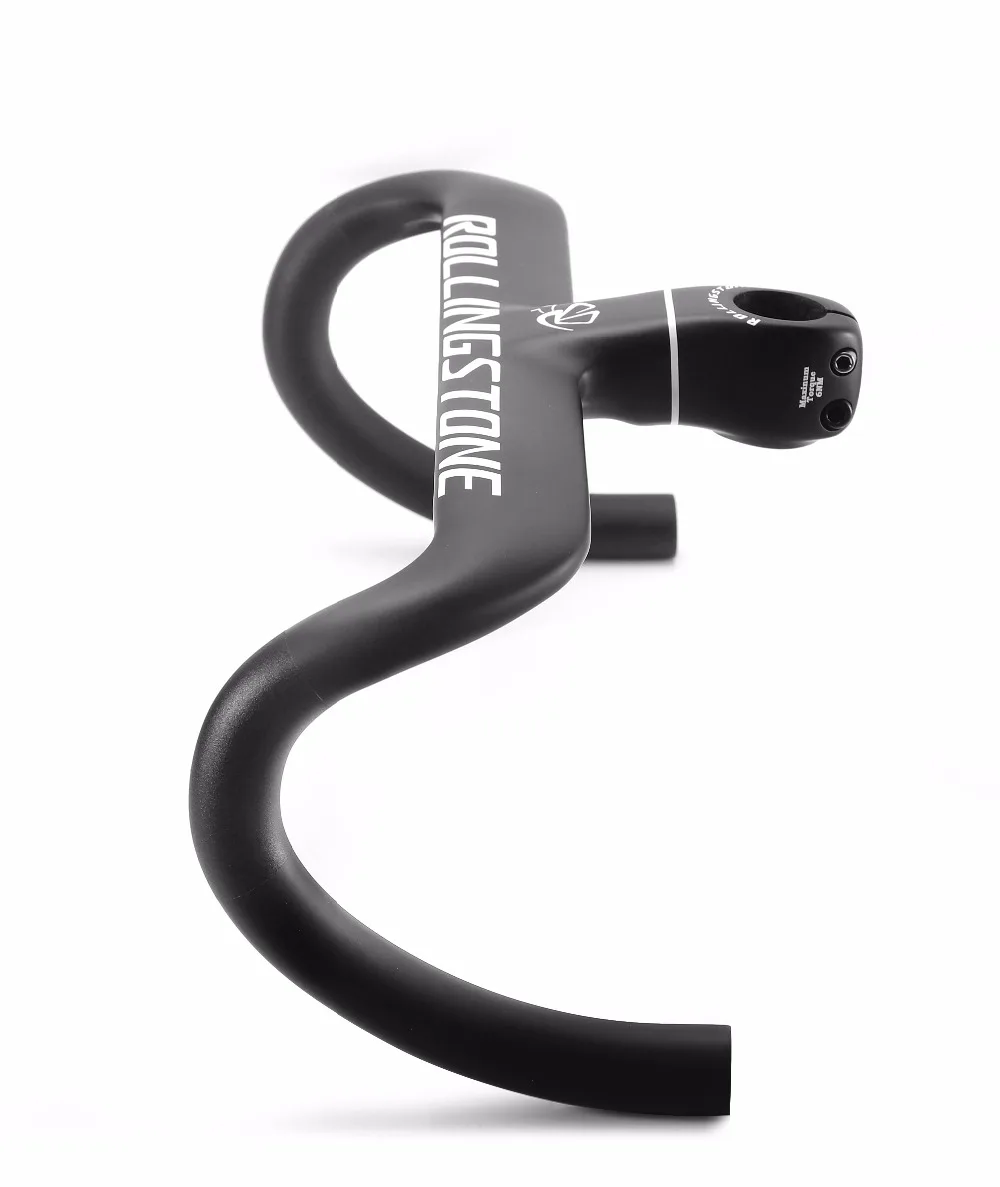Rolling Stone Road handle bar carbon aero integrated stem Drop 28 6*90 мм 100 390 410 430mmm SGS|Велосипедный руль| |