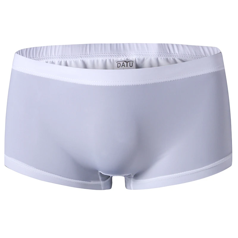 

DODOING Sexy Fashion Style Men Underwear Ice Silk Boxers Underpants Pouch Boxers Shorts Soft Comfortable 5 Colors Available