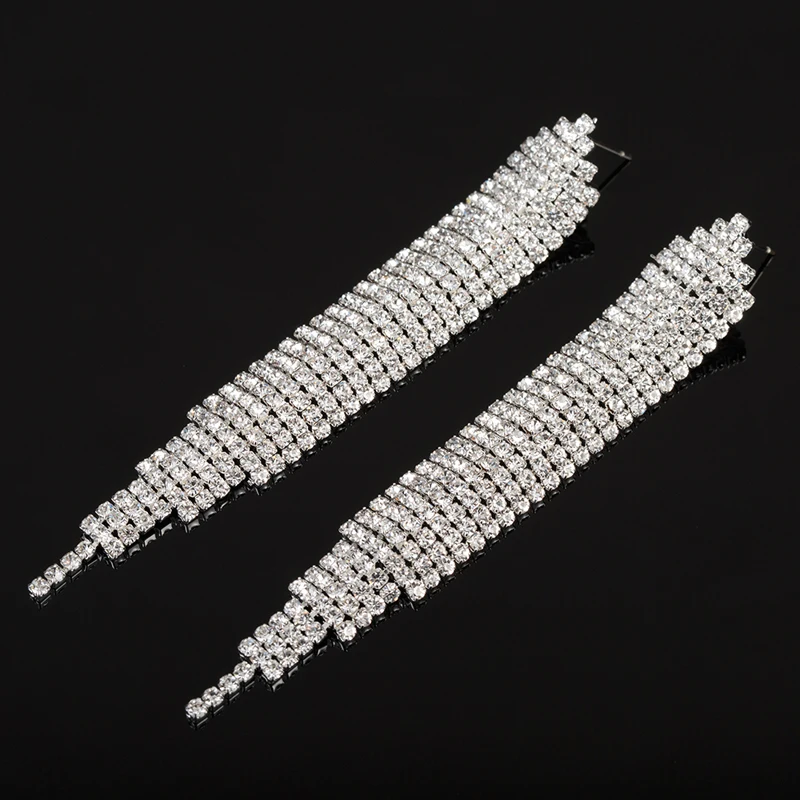 YFJEWE Top New Crystal Elegant Jewelry Summer Style Pendant Earrings for Women Gold and Silver Plated Wedding Accessories E449