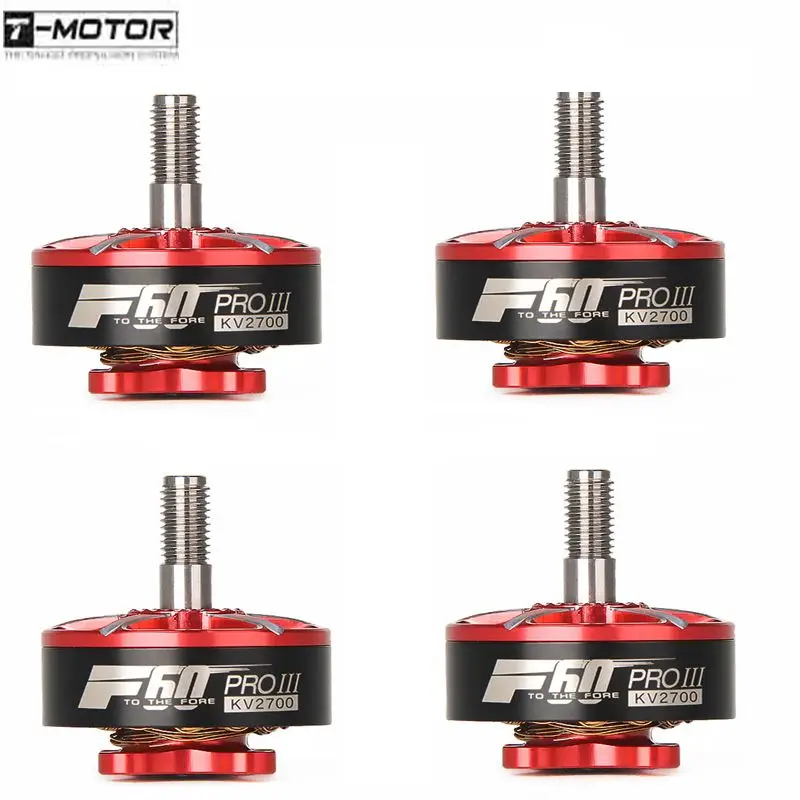 

1 / 4PCS T-motor F60 PRO III 1750KV 5-6S 2500KV 2700KV 3-4S CW Thread Brushless Motor for RC Drone FPV Racing Parts Accs