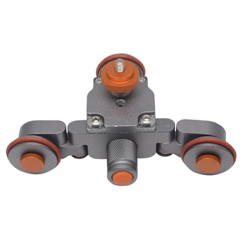 

Mcoplus Flexible Electric dolly 3-Wheel Pulley Car Rail Rolling Track Slider Skater for Canon Nikon Sony Camera DSLR Camcorder