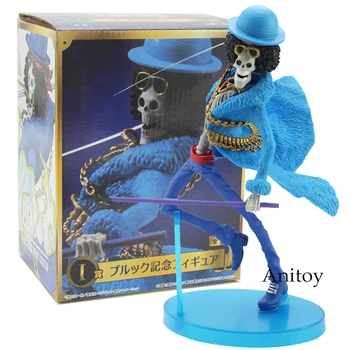 

Anime One Piece 20th Anniversary Brook Straw Hat Crew Blue Clothes PVC Action Figure Model Toys 17.5cm
