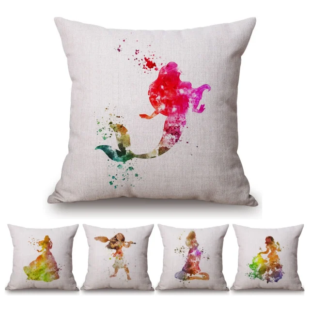 Watercolor Princess Baby Girl Decorative Sofa Throw Pillows Interesting Baby Girl Decorative Pillows Watercolor Princess Baby Girl Decorative Sofa Throw Pillows Interesting Baby Girl Decorative Pillows