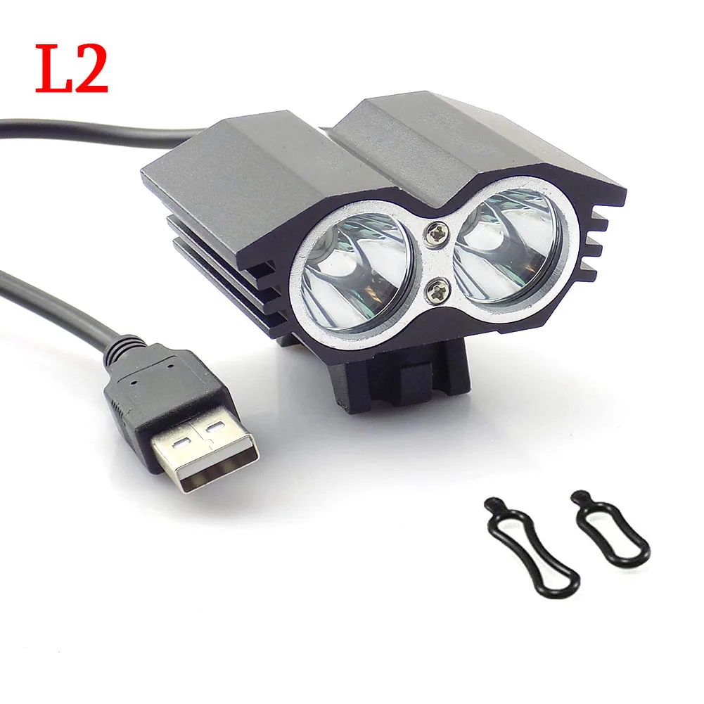 cheap USB 2 XM L L2 Led Bike Light Headlight LED Bicycle Light Waterproof 3 Mode Head Front Lights Lamp for Cycling Riding Camping