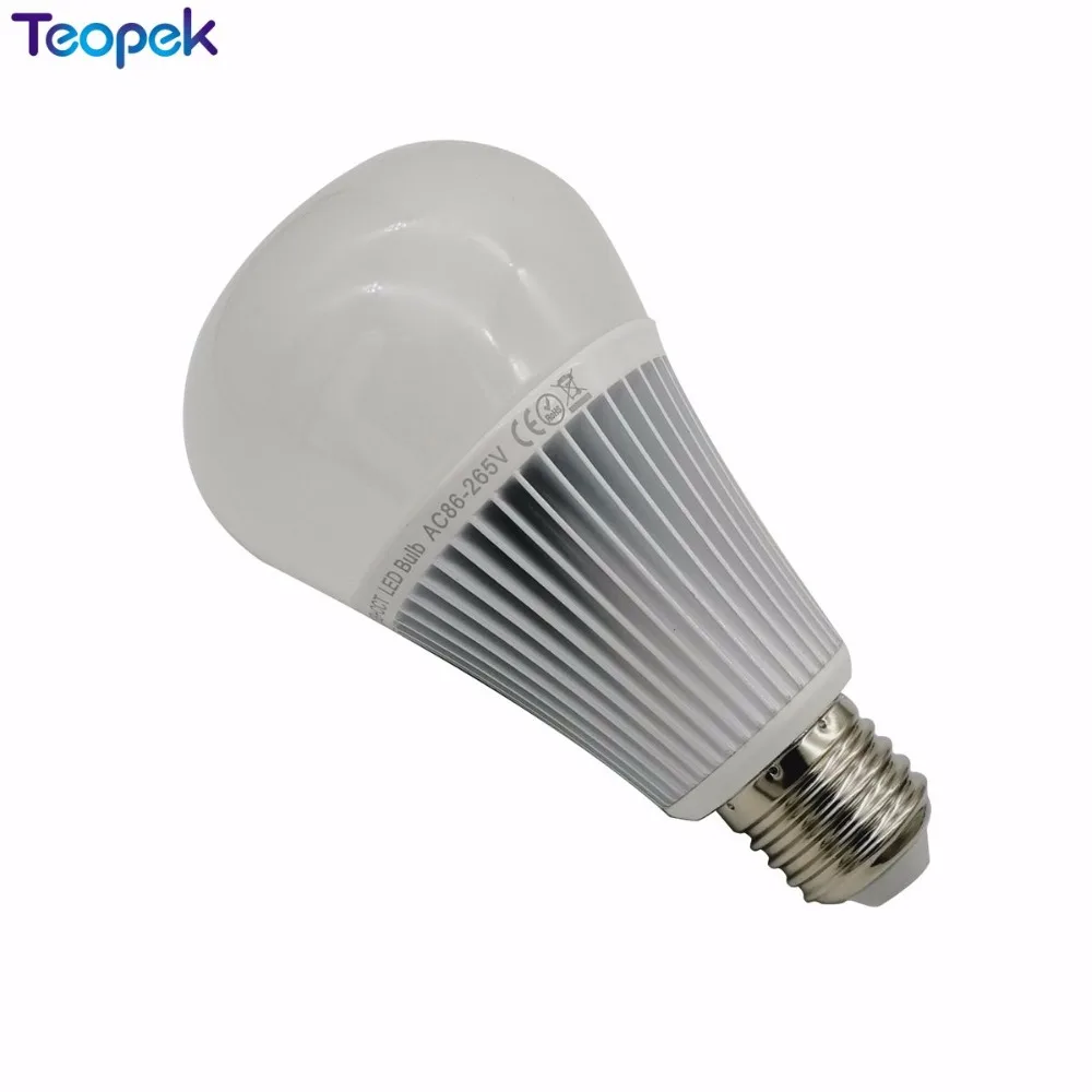 Mi.Light E27 9W RGB+CCT 2 in 1 Smart LED Bulb FUT012 2.4G Wireless AC85-265V +4-Zone 2.4G RF Controller +WL-Box1 wifi