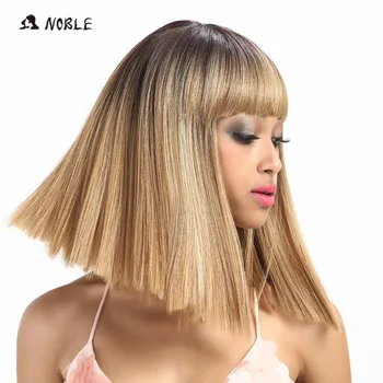 Noble Synthetic Wig For Black Women/613 White Women Short Wig Straight 14 Inch Blonde Wig Cosplay Hair Synthetic Lace Front Wig 3
