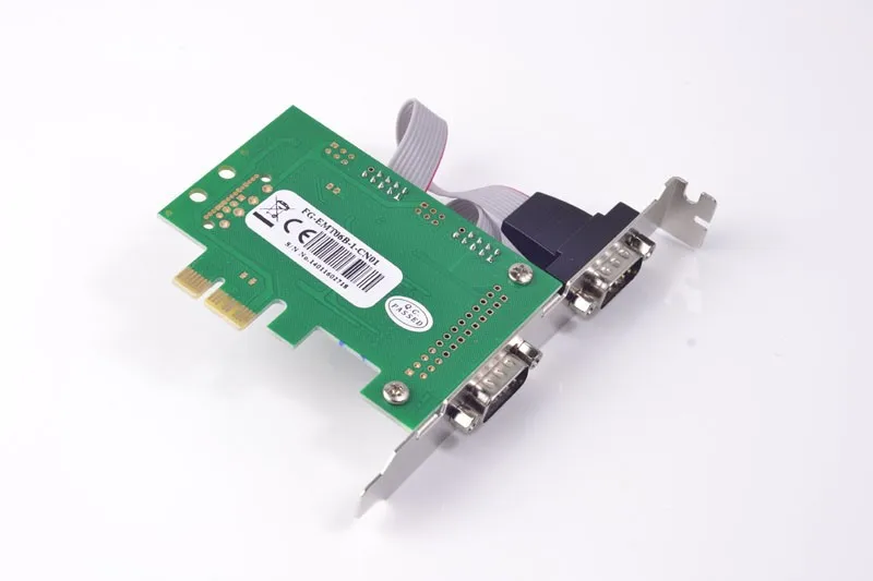 PCI-Express 2 Порты RS232 плата последовательного доступа RS-232 DB9 COM адаптер ЧМ 382L Чипсет