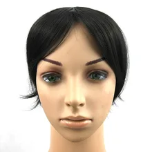 Gres Натуральные Прямые Средние разделенные клип-в челке высокой температуры волокна женщин синтетические шиньоны Toupees