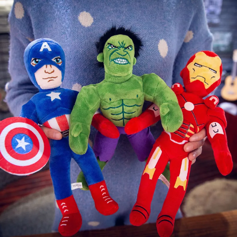 

Marvel Avengers 4 endgame Captain America Iron Man Thor Hulk Superhero Plush Toy Soft Stuffed Doll birthday Gift toys for Child