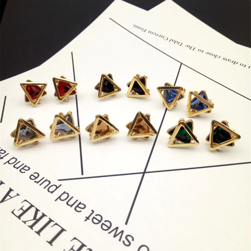 Movie star style charm gold plated clip on earrings no pierced  (3)