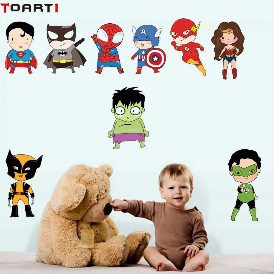 

Superhero Decals Cartoon Vinyl Sticker On Car Window Goods Accessory Creative Auto Motor Decor Modern Car Styling Waterproof
