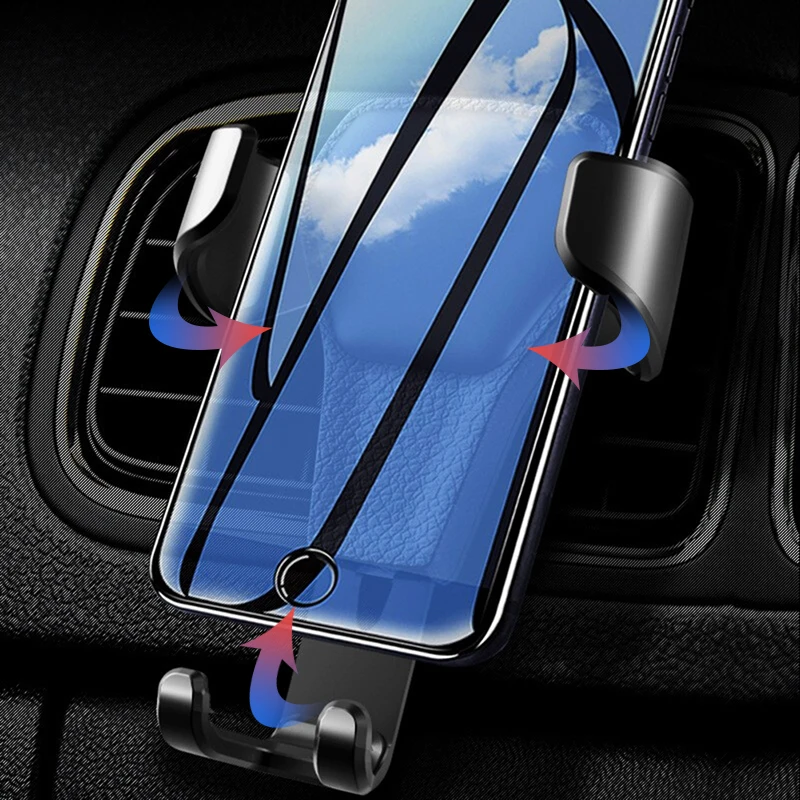 Гравитационный Автомобильный держатель для телефона в автомобиле, крепление на вентиляционное отверстие, без магнитного держателя для мобильного телефона, подставка для сотового телефона, поддержка для iPhone X 7