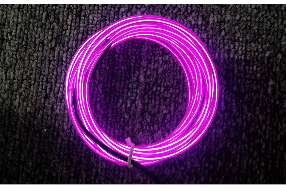 LED Car Styling Purple Color 1M 2M 3M 4M 5M Ambient Light Flexible Neon Strip led Car Interior Lights Trim El Cold Light 5V (7)