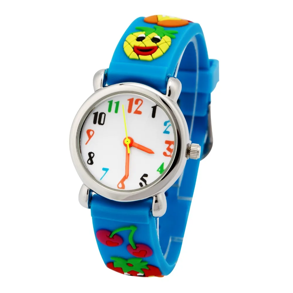 10PCS Quartz Waterproof Kids fruits boys girls Watches Casual Sports
