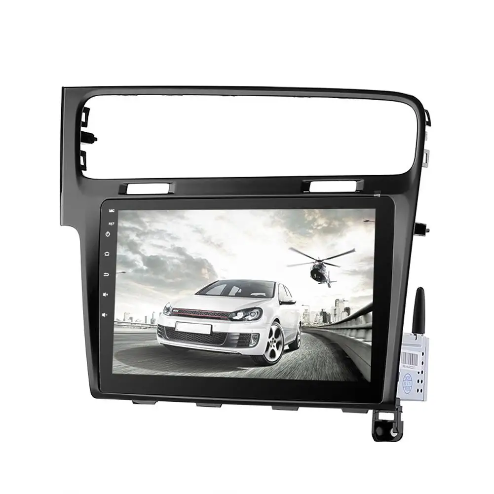Один DIN автомобильный стерео для VW Golf-Android 8.0.1 GPS Bluetooth Wi-Fi 3g и 4G Восьмиядерный процессор 10,2 дюймовый HD дисплей CAN BUS