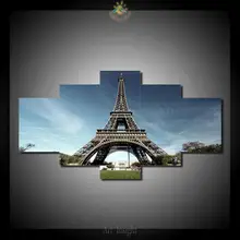 Wholesale Menara Eiffel Hd China Wholesalers 5 Piecesset Wall Art