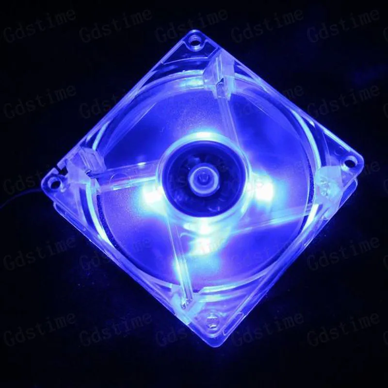 

Gdstime 80x80x25mm 80mm LED Fan 8cm 12V 4Pin Blue LED Light Computer Case Cooling Cooler Fan