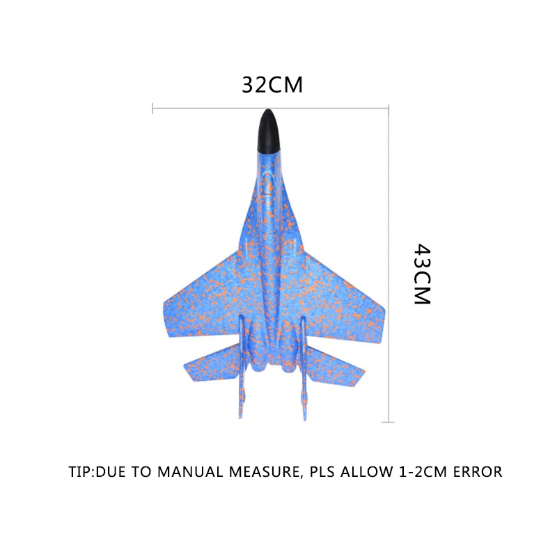 Kid Hand Throw Airplane Toy Large Kid Flying Fighter Model EPP Foam Aircraft Resistant Breakout Outdoor Sport Plane T0710 (2)