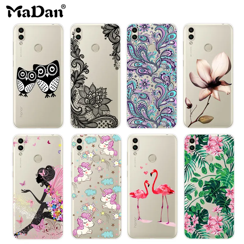 

For Huawei Honor 8C Case Cover 6.26" Clear Thin Soft Silicone On Honor 8C Case For Huawei Honor 8C Phone Cases funda Back Cover